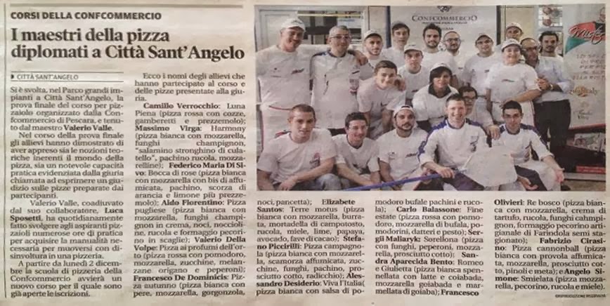 I Maestri della pizza diplomati a Città Sant'Angelo