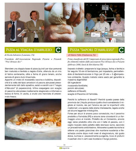 La Pizza vincitrice al Campionato Italiano di Pizza Tipica Regionale : la Sapori d'Abruzzo