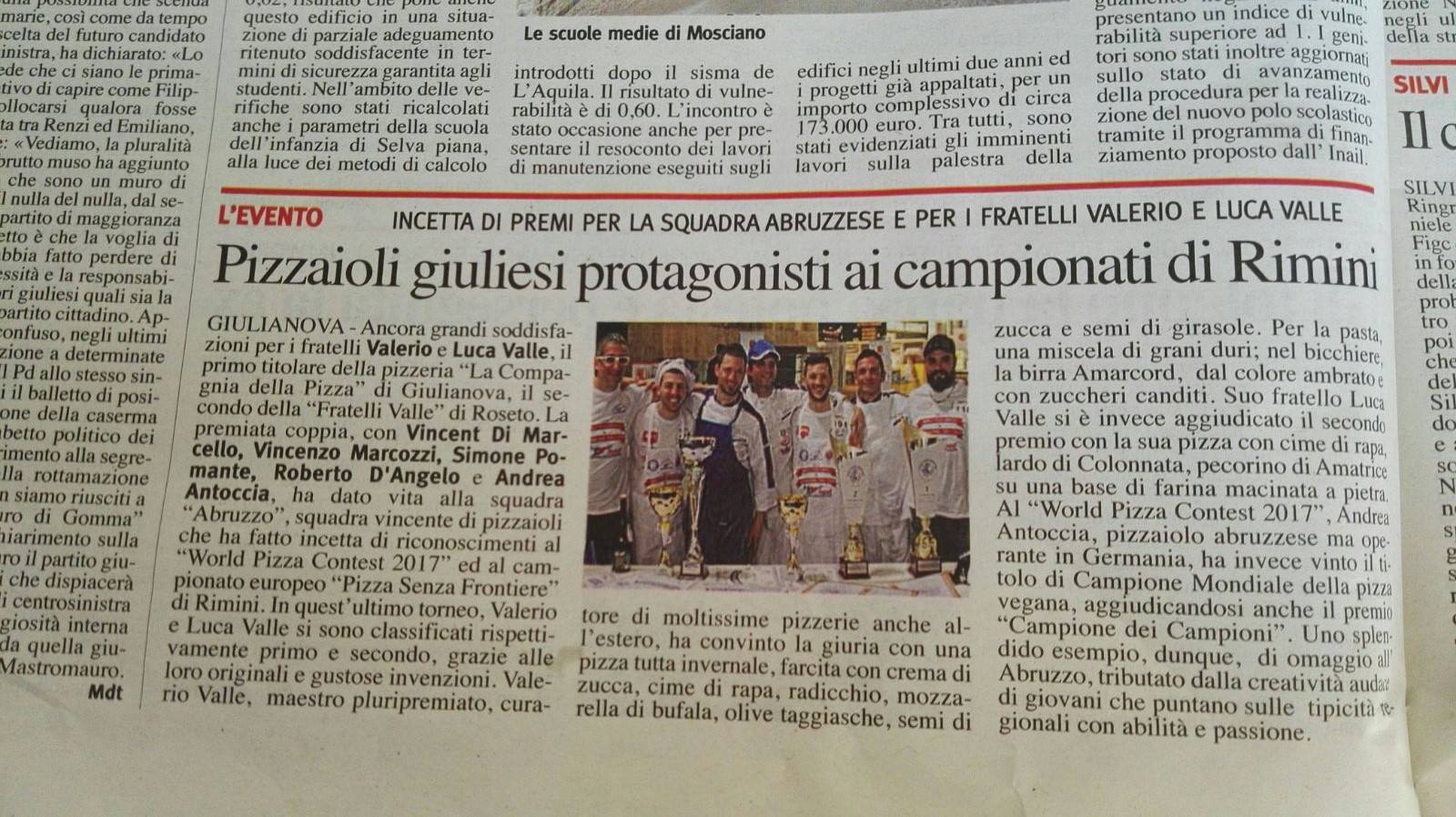 Pizzaioli Giuliesi protagonisti ai campionati di Rimini