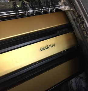Benford Dual UV drying curing system Komori UV press