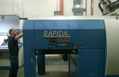KBA UV printing press curing 